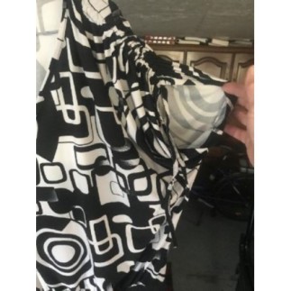 Tunique noire et blanche « Pui Forte « manche courte taille L 