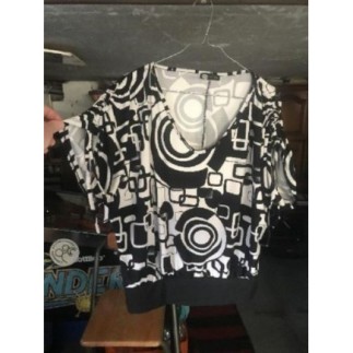 Tunique noire et blanche « Pui Forte « manche courte taille L 