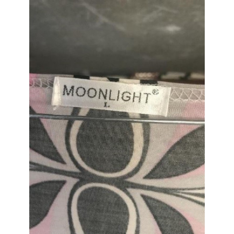 Robe « moonlight »taille L rose noir gris sans manche 