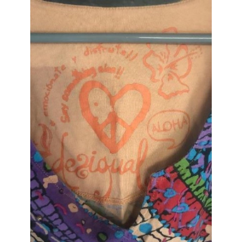 Tunique tallle L « DESIGUAL »orange / mauve 