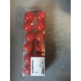 12Boule de Noël rouge 