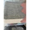 Tapis tissé marocain rose gris beige état neuf 