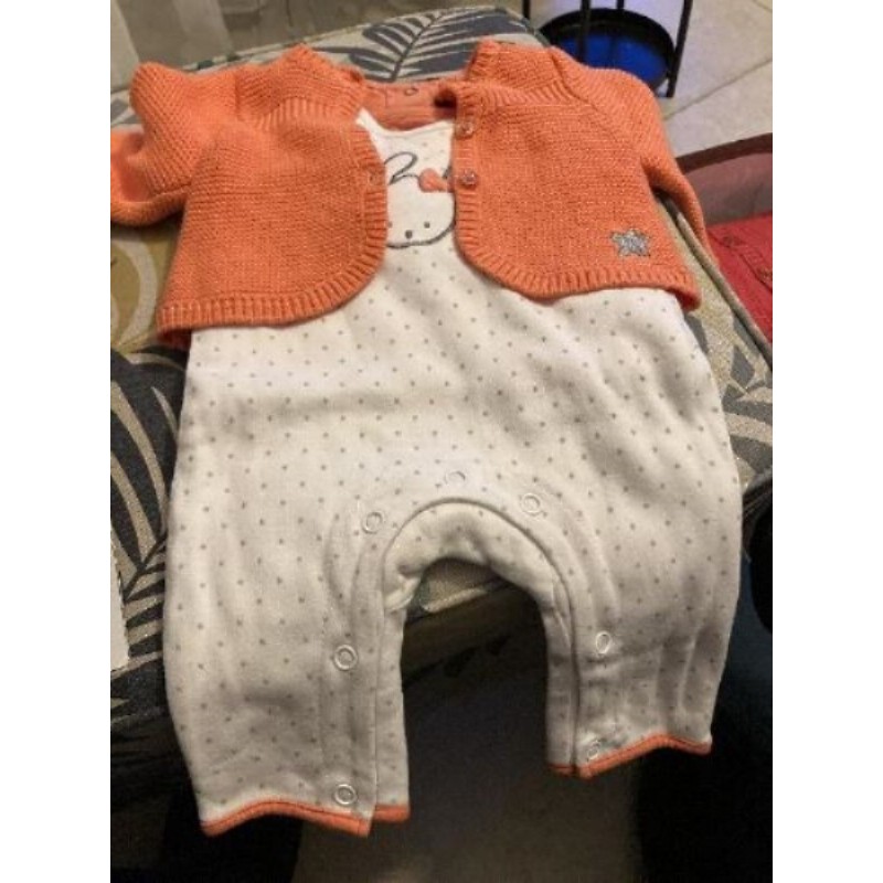 Rc- ensemble 3 pièces blanc/ orange 