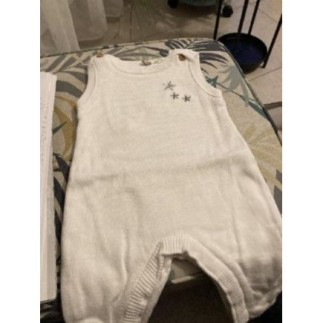 Salopette blanche 1 mois...