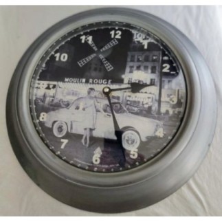 Ca-Horloge murale moulin rouge