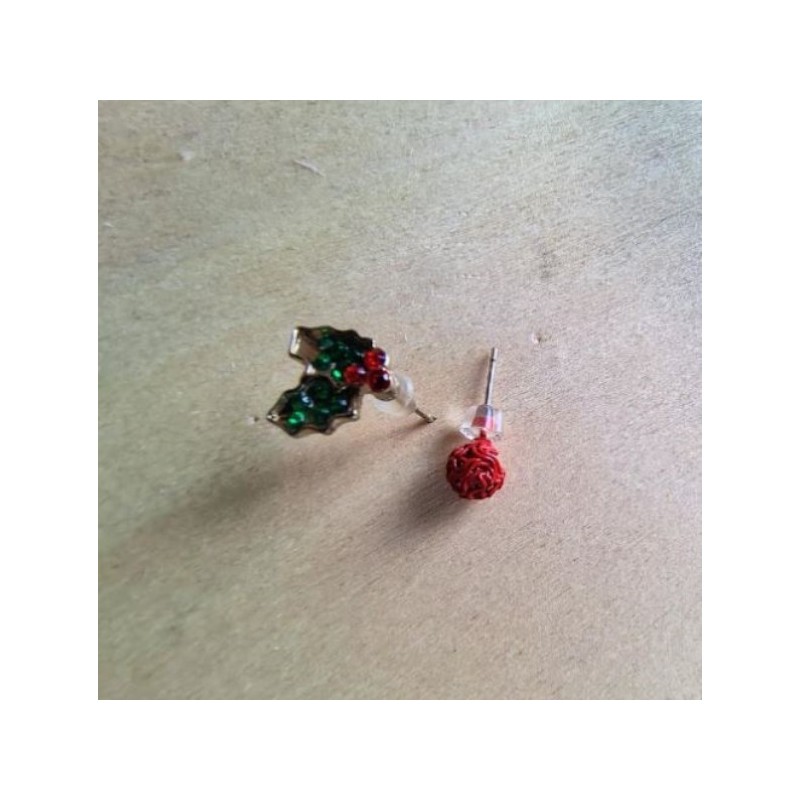 Bi-Boucles d'oreille noël