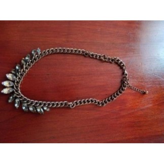 Ly- collier doré avec pierres