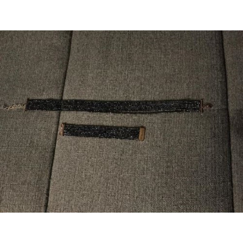 Bijoux VICTORIA : collier + bracelet en perles fantaisie 