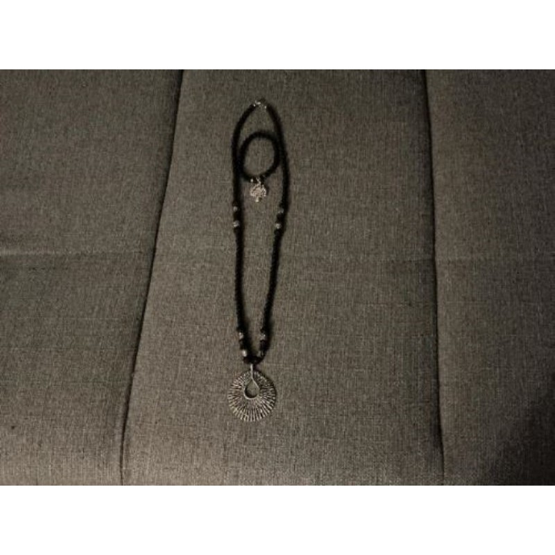 COLLIER + BRACELET en pierre de lave de Fuerteventura