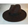 Chapeau marron avec ruban noir, polyester homme
