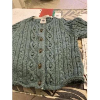 Gilet vert torsadé 6 mois...