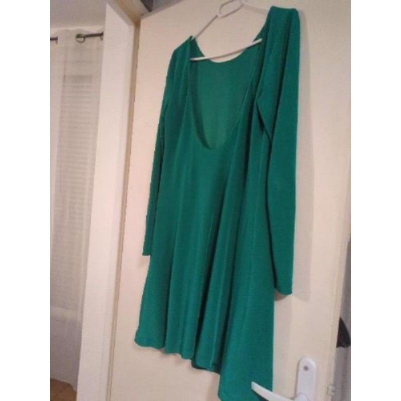 Robe Zara verte dos échancré taille L
