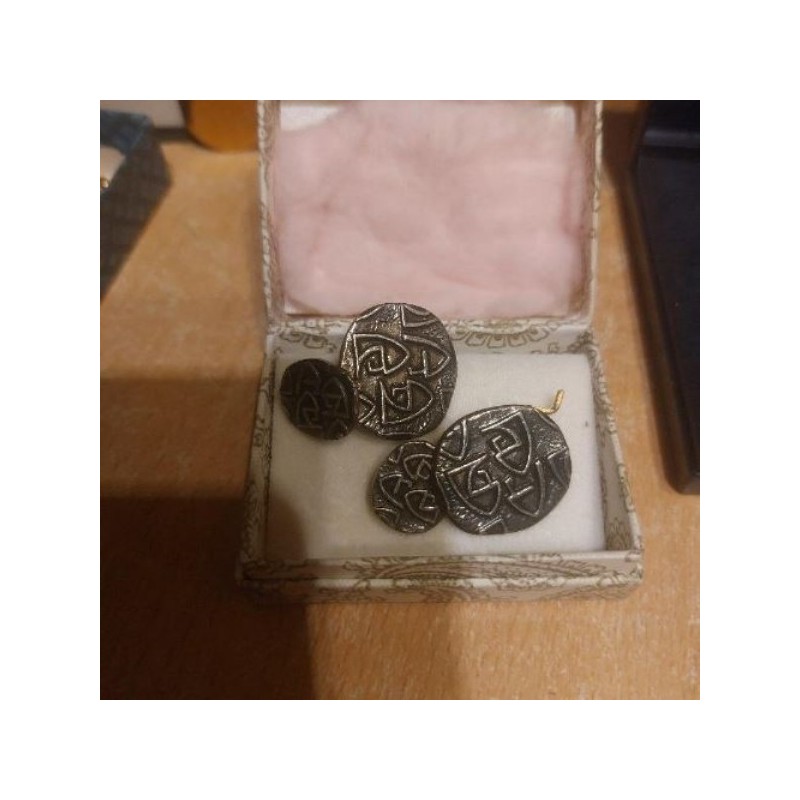 Boutons de manchettes en argent 