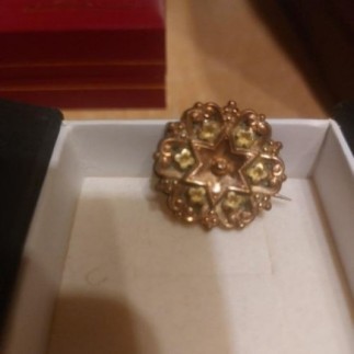 Broche vintage plaqué or 