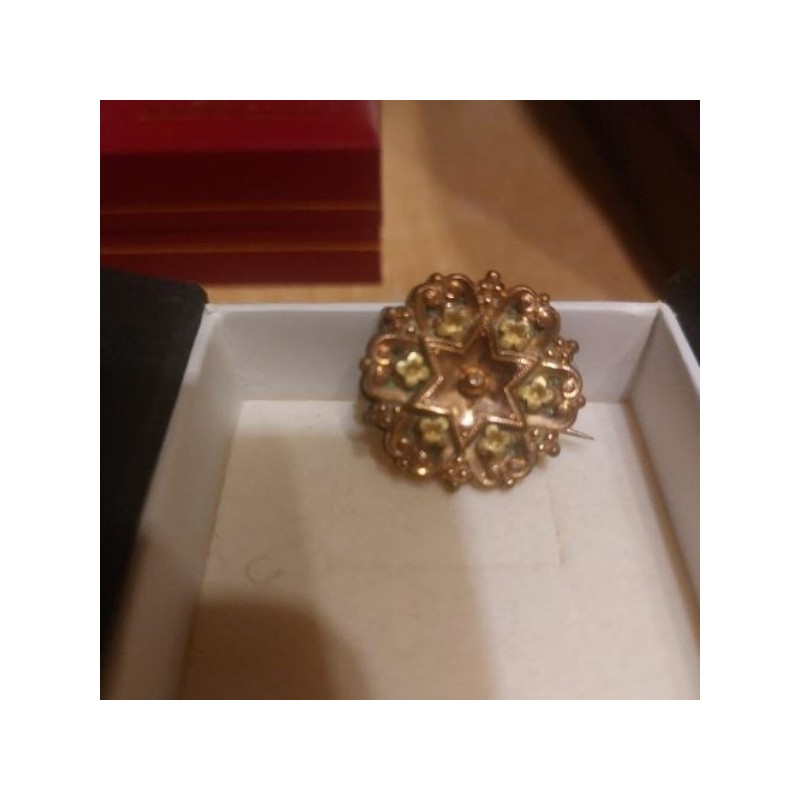 Broche vintage plaqué or 