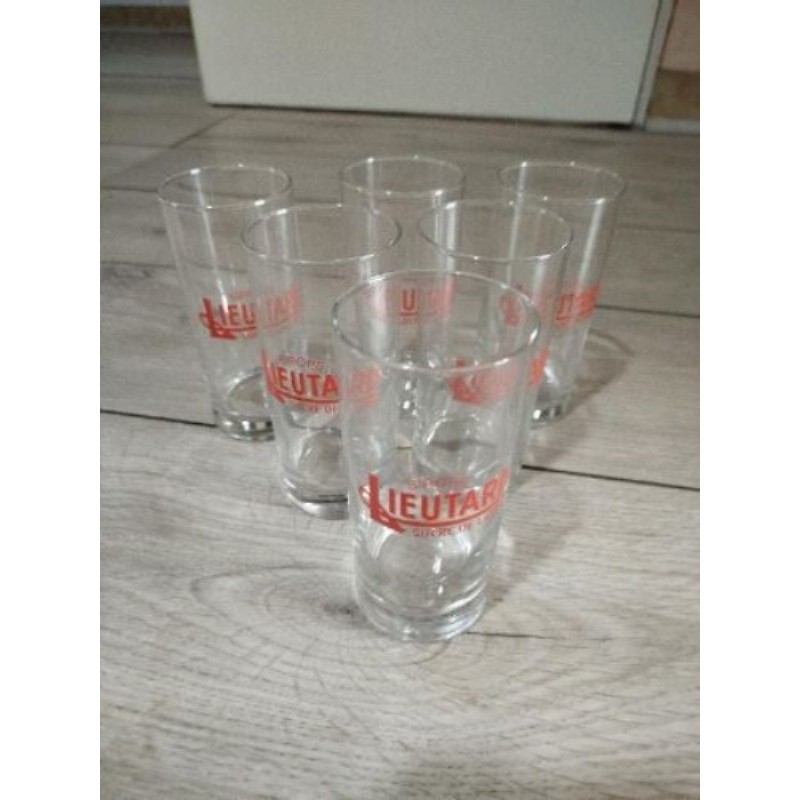 Lot de 6 verres à sirop lieutard