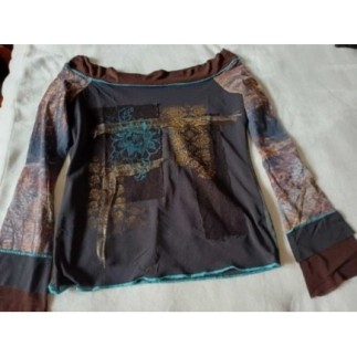 Tee shirt ML brodé CAMAIEU T42