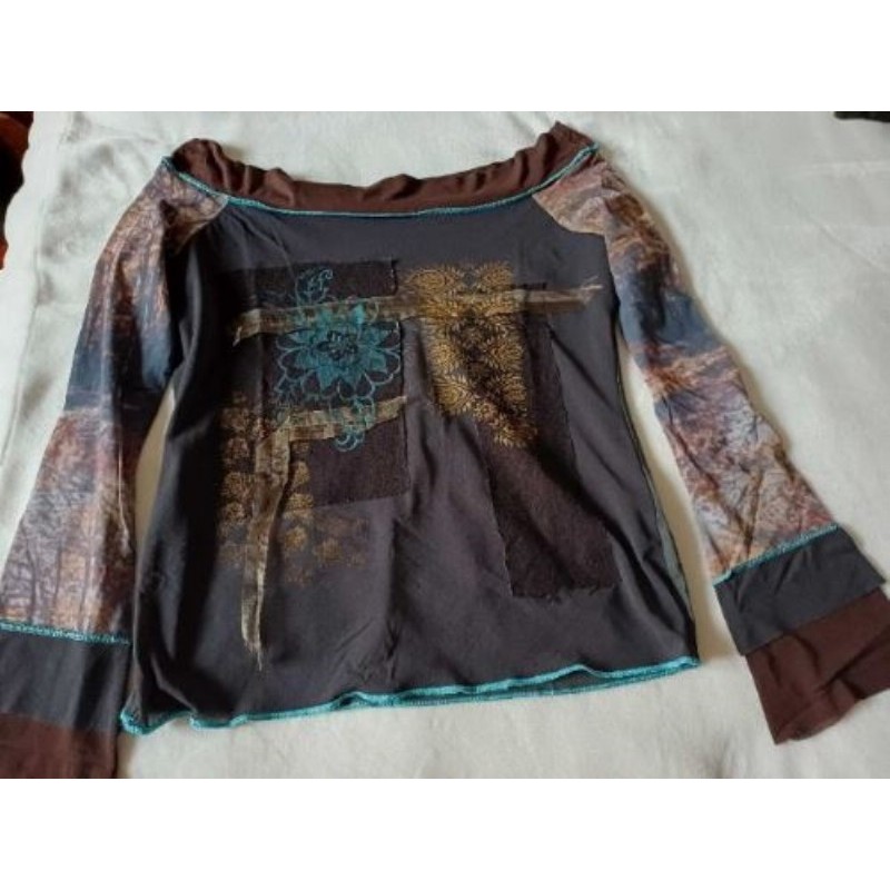 Tee shirt ML brodé CAMAIEU T42