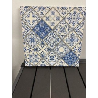 tableau bleu blanc mosaïque
