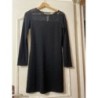 4/ robe noire, manches longues dentelle sur le haut 40/42