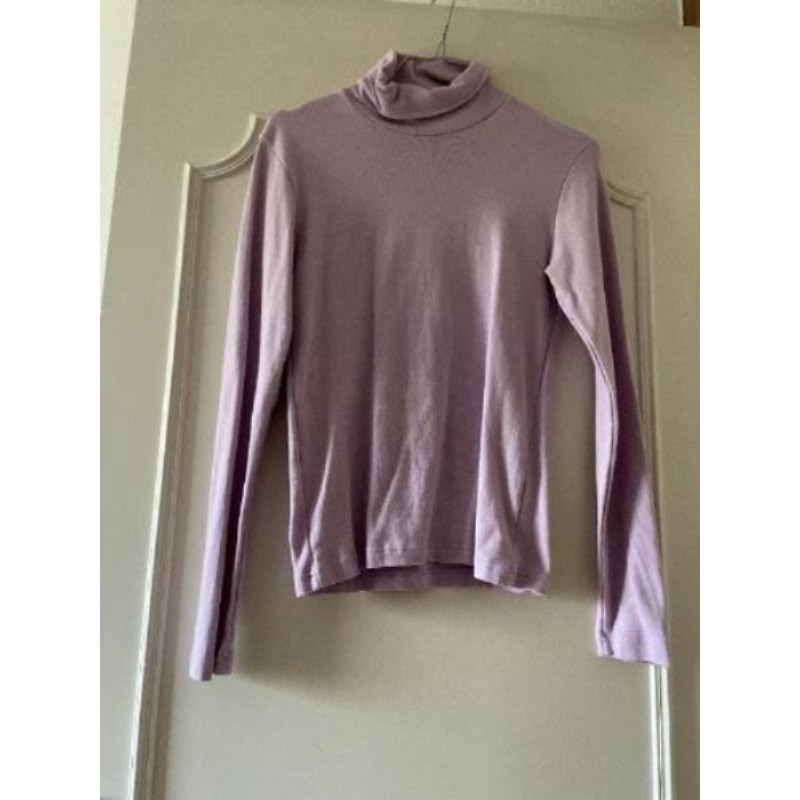 24/ sous-pull, col, roulé violet S/M