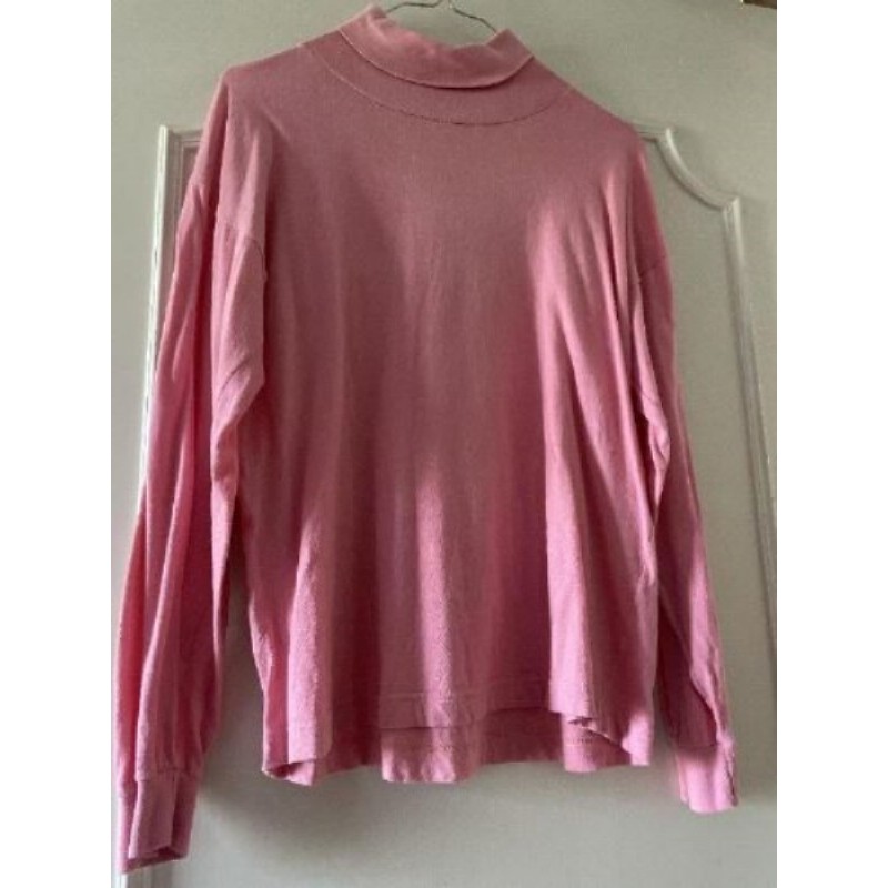 27/ Sous-pull, rose, col, roulé T M/L