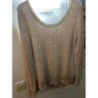 41/ pull beige, pailletée or T 38
