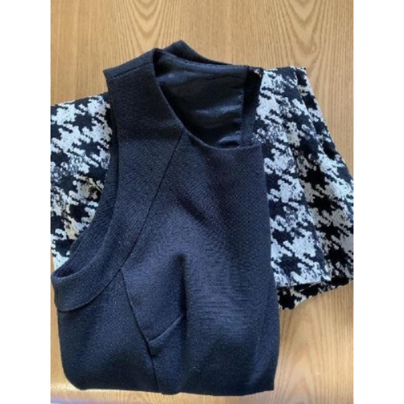 ROBE KOCCA NOIRE ET PIED DE POULE TA XS