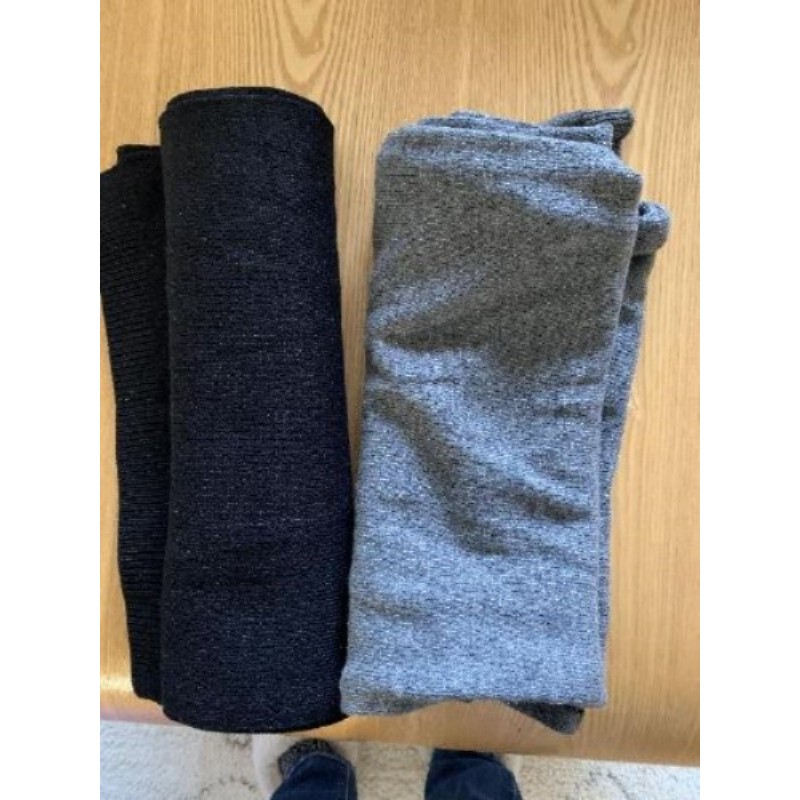 LOT DE 2 ECHARPES UNIQLO NOIR ET GRIS 