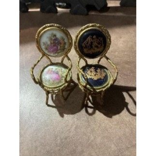 Lot de chaises miniature en...