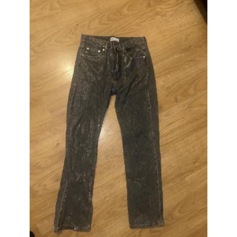 Jean Zara taille 38 gris brillant