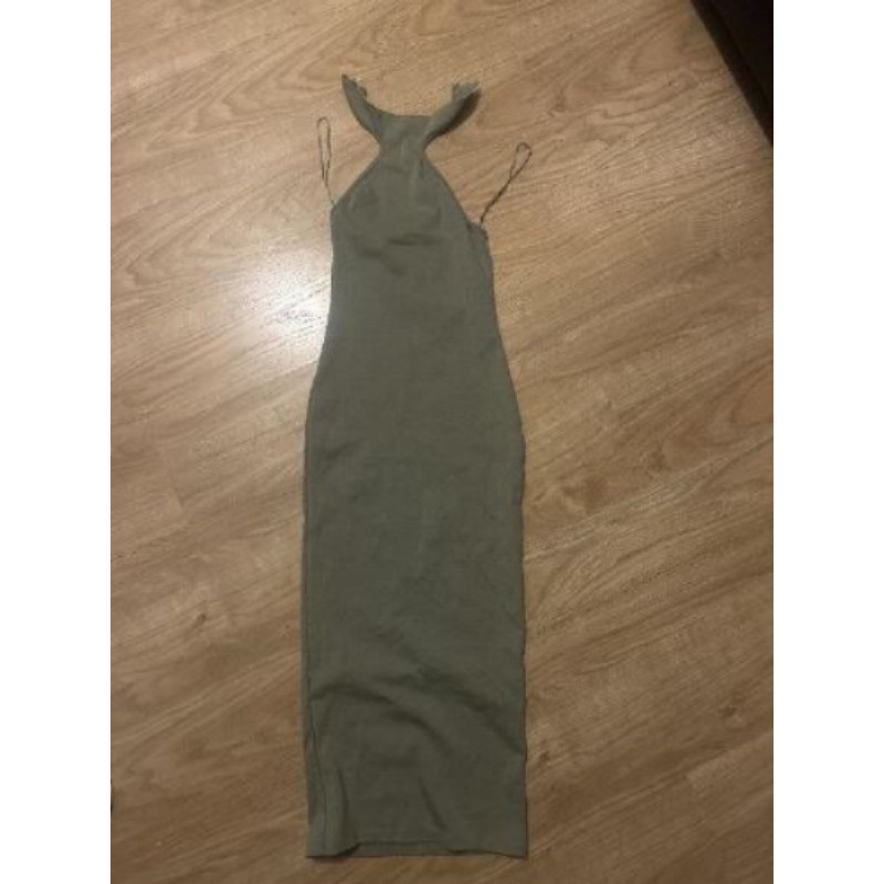 Robe verte Zara moulante taille s