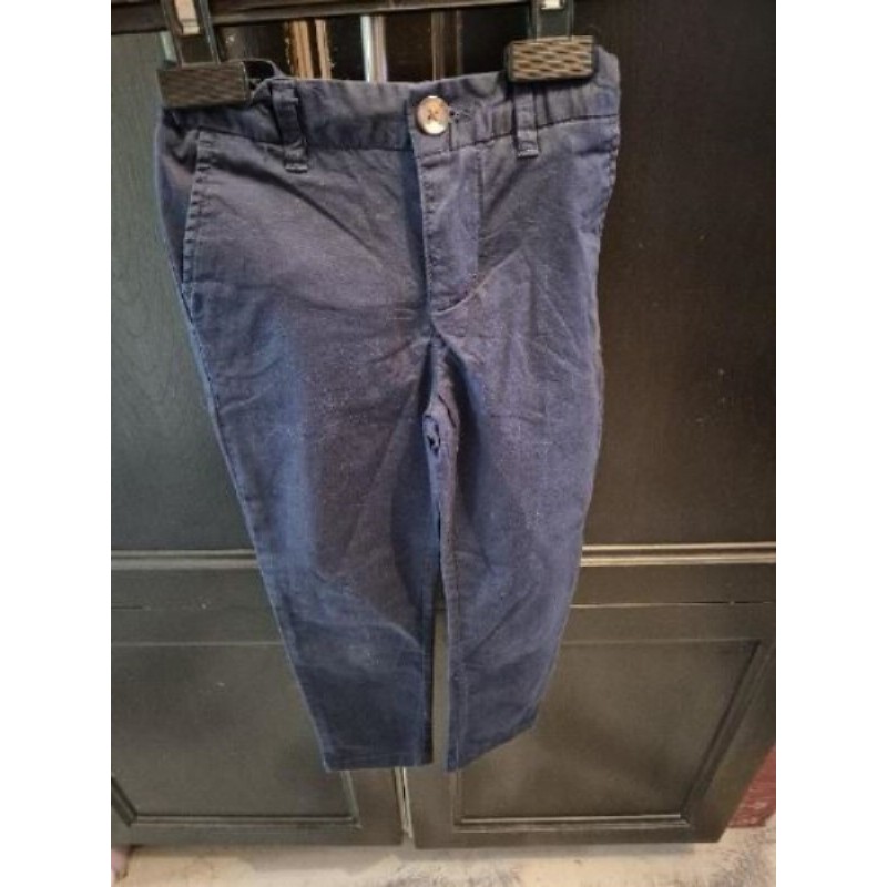 Pantalon garçon H&M, toile bleu marine 4ans