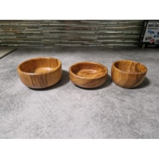 lot de 3 bols en bois 