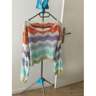 Pull à trou Famant rose...