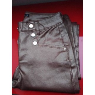 PANTALON ENDUIT COL.FAUVE -...