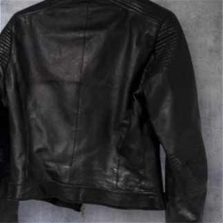 Blouson en cuir noir NW...