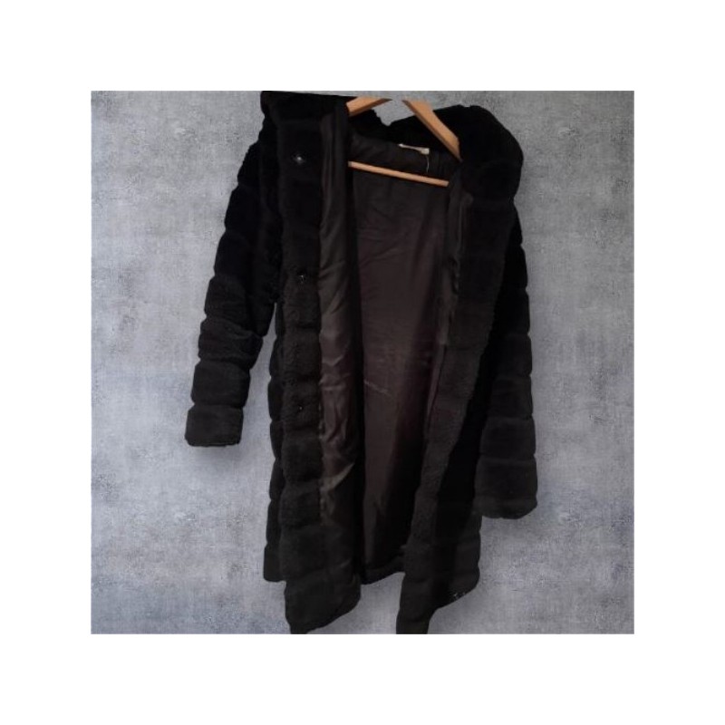 Manteau fourrure noir femme noir belcci taille ML