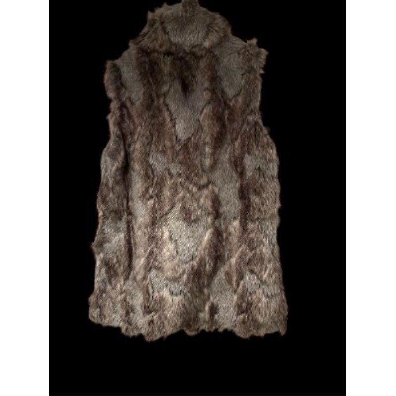 Fourrures gris manches courtes taille S femme