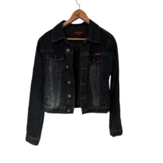 Veste en jeans bleue marine...