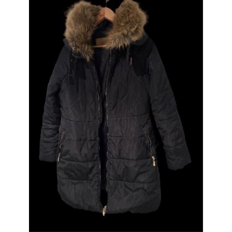 Manteau bleue marine avec capuche femme taille M