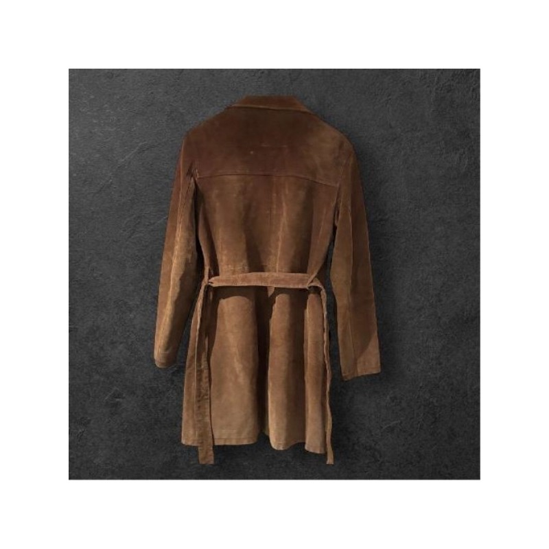 Manteau en daim femme marron taille 40