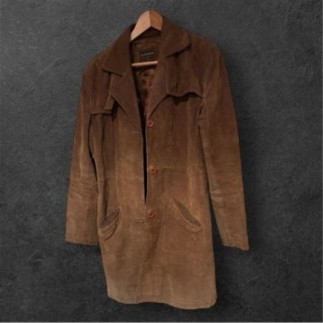 Manteau en daim femme marron taille 40