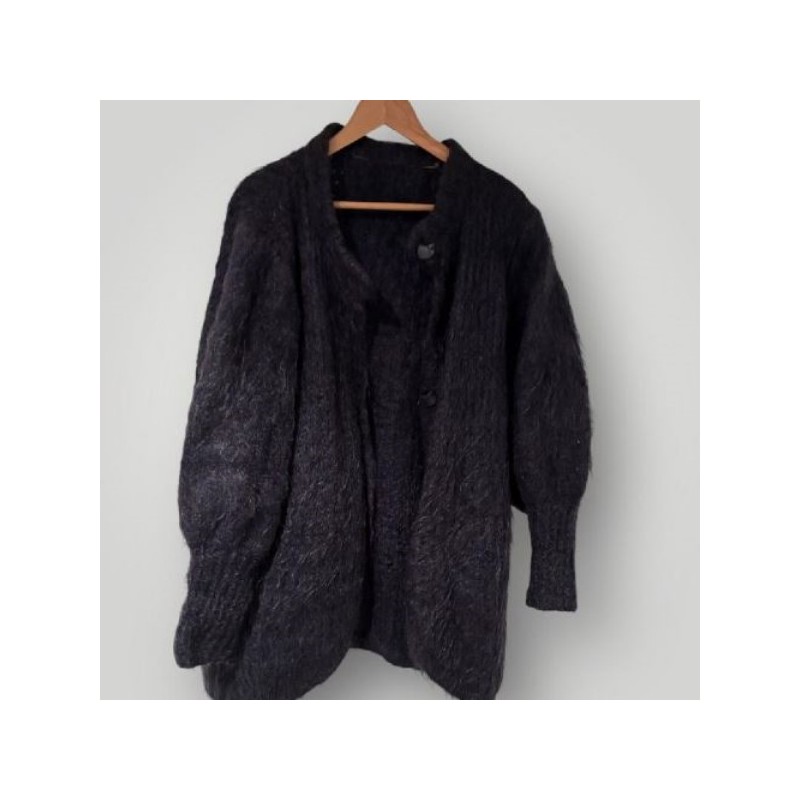 Gilet femme angora bleue marine taille L