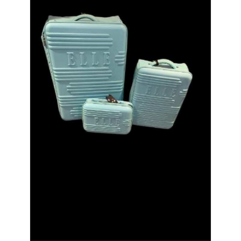 Lots 3 valises turquoises marque ELLE  