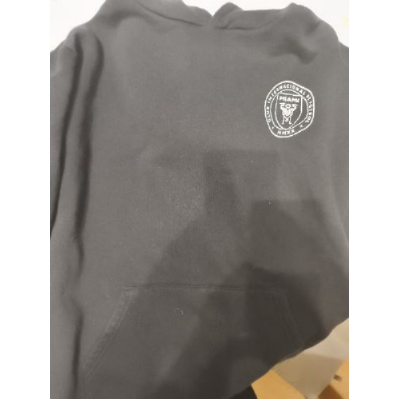 Sweat noir à capuche garçon Miami taille 12-13 ans