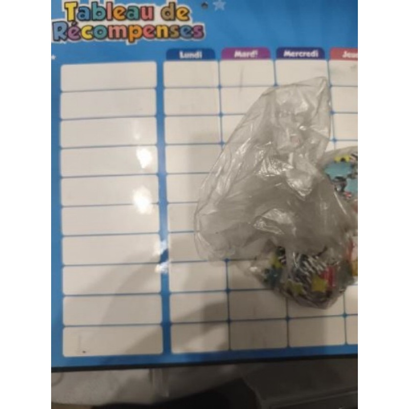 Tableau des récompenses tableau + sac noir de pastilles autocollnates