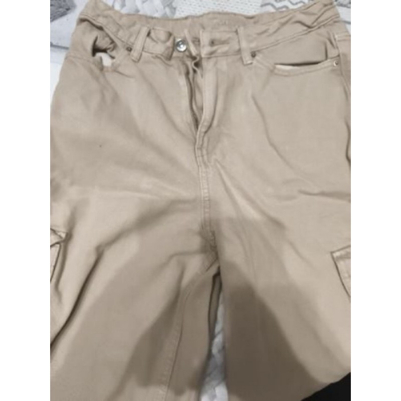 Jean femme Beige poches jambes, Wife Leg Kiabi Taille 36