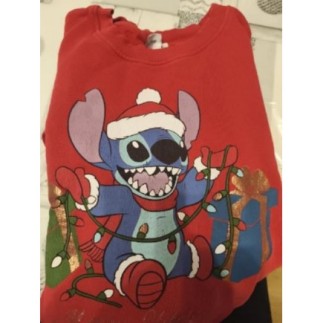 Sweat rouge Stich de Noël...