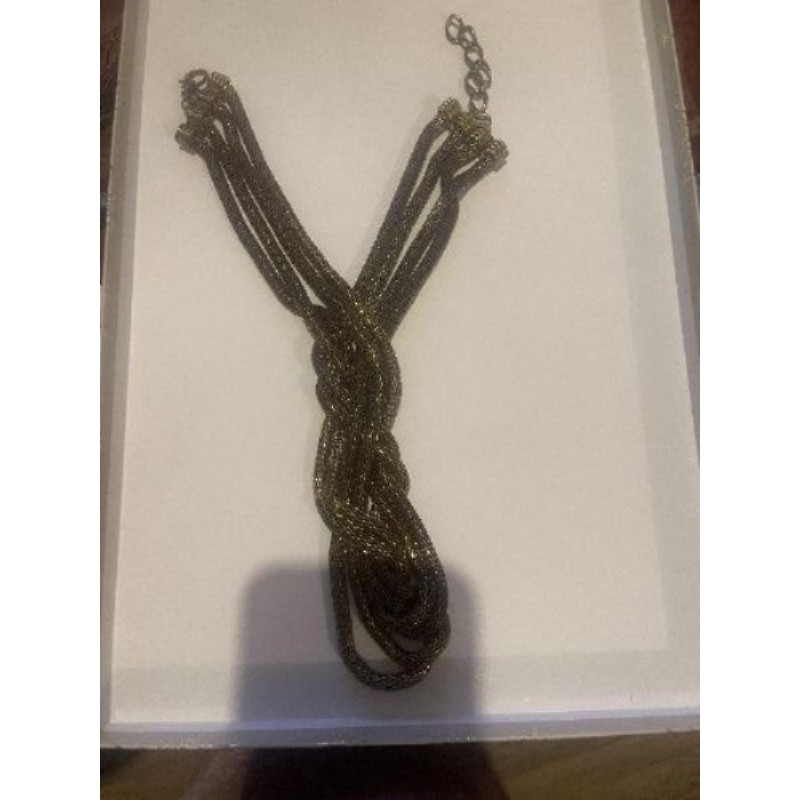 cpolier tresse multi chaine dore 